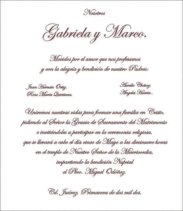 17 mejores ideas sobre Texto Invitaciones De Boda en Pinterest ...