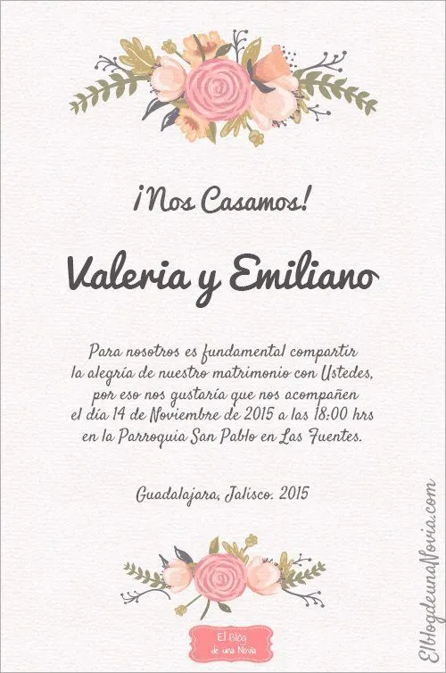 17 mejores ideas sobre Texto Invitaciones De Boda en Pinterest ...