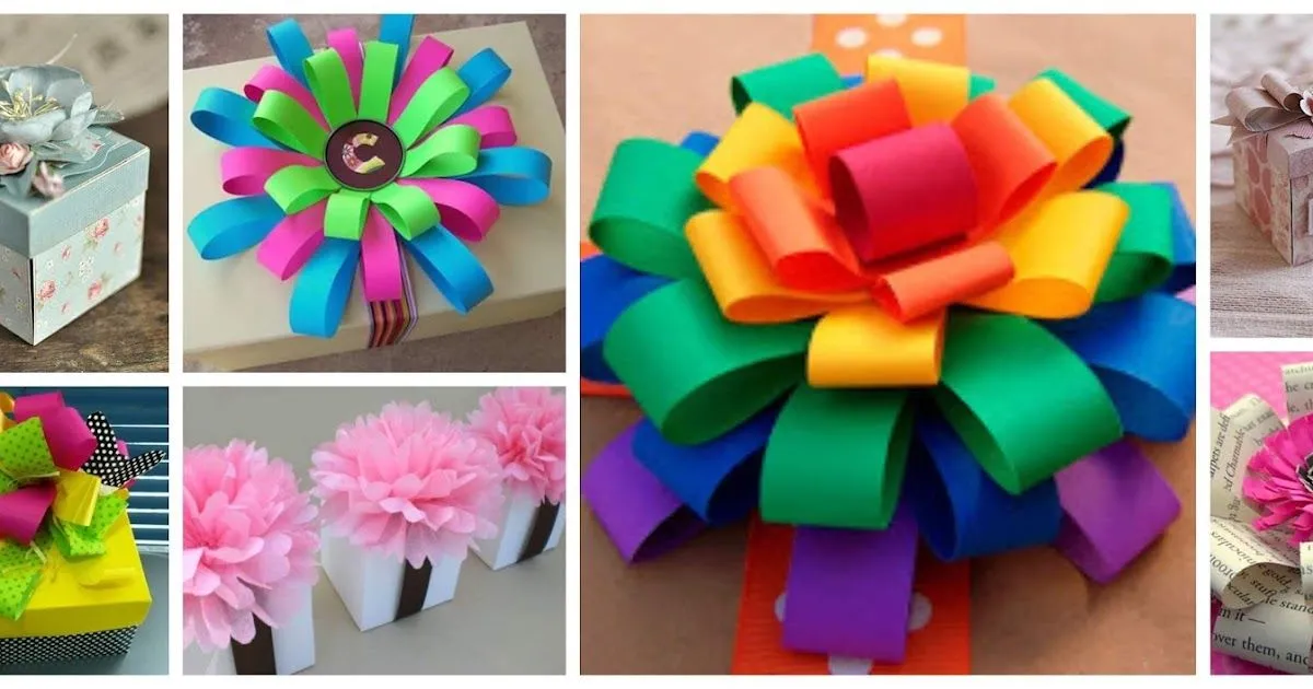 17 Moños de papel para decorar hermosos regalos ~ Haz Manualidades 17 Moños de papel para decorar hermosos regalos ~ Haz Manualidades
