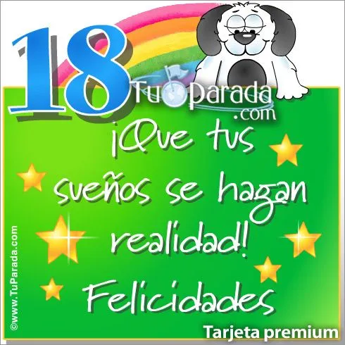 Tarjetas para cada edad, tarjetas de cumpleaños con el número de años