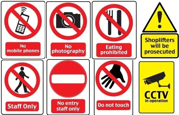 18 señales de advertencia Vector misceláneos - vectores gratis ...