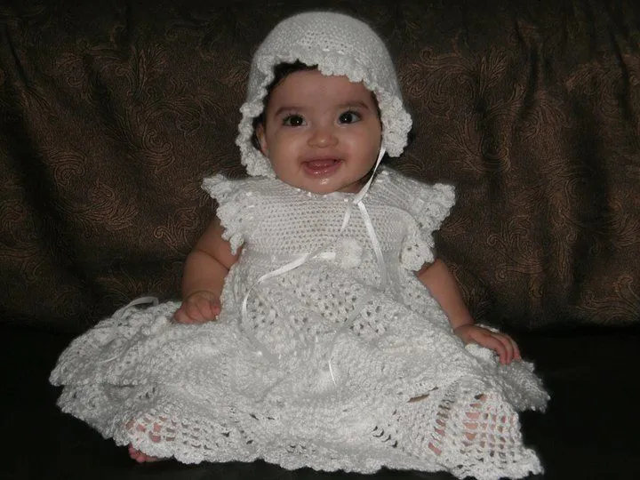 Vestidos al crochet de bautismo - Imagui