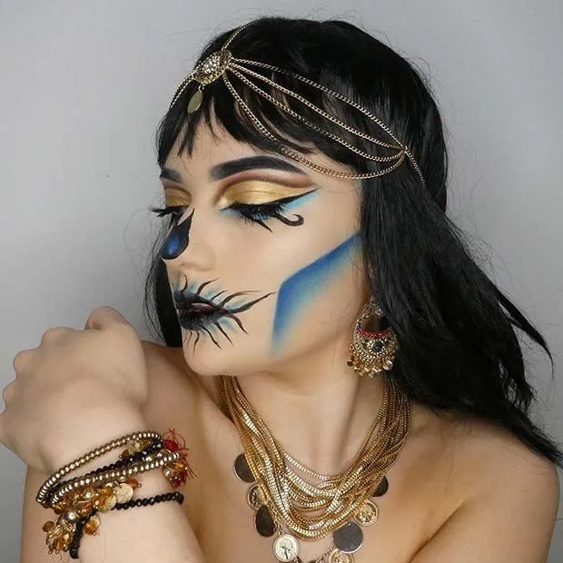 19 Cleopatra Makeup Ideas for Halloween - StayGlam | Maquillaje de cara de halloween, Ideas de maquillaje de halloween, Increíble maquillaje de halloween 19 Cleopatra Makeup Ideas for Halloween - StayGlam | Maquillaje de cara de halloween, Ideas de maquillaje de halloween, Increíble maquillaje de halloween