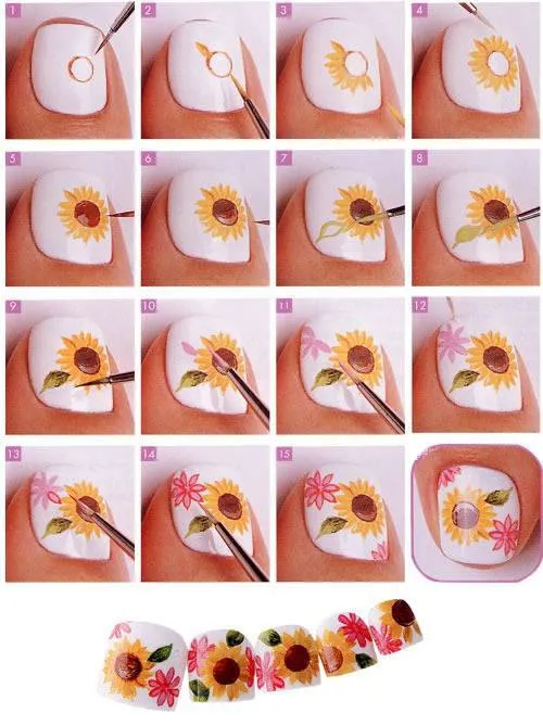 19 Diseños de Uñas de Flores - Paso a Paso - ε Diseños e Ideas ... 19 Diseños de Uñas de Flores - Paso a Paso - ε Diseños e Ideas ...