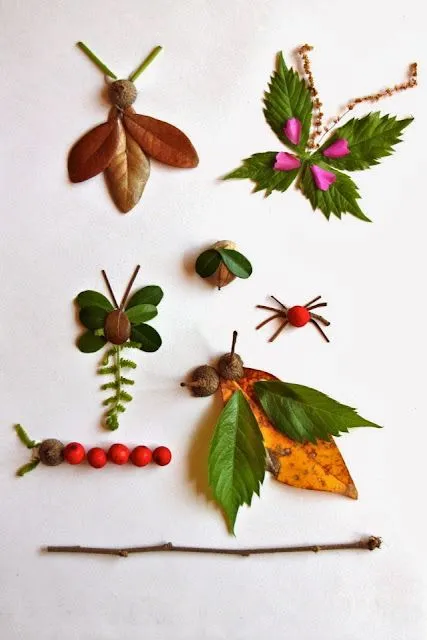 1968.- Manualidades con hojas de Otoño - manualidades 1968.- Manualidades con hojas de Otoño - manualidades