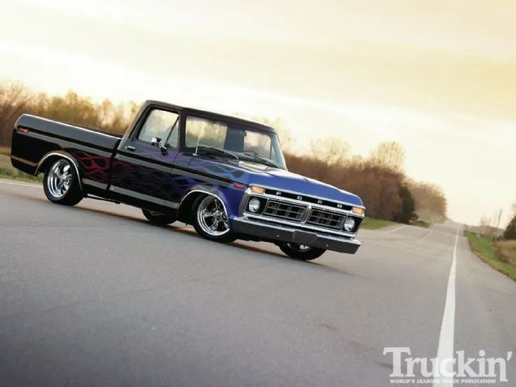 1976 F150 Custom. Nice, minus the flames. | pickups | Pinterest