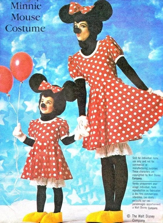 1980s Minnie Mouse Costume Pattern Simplicity 7730 by paneenjerez 1980s Minnie Mouse Costume Pattern Simplicity 7730 by paneenjerez