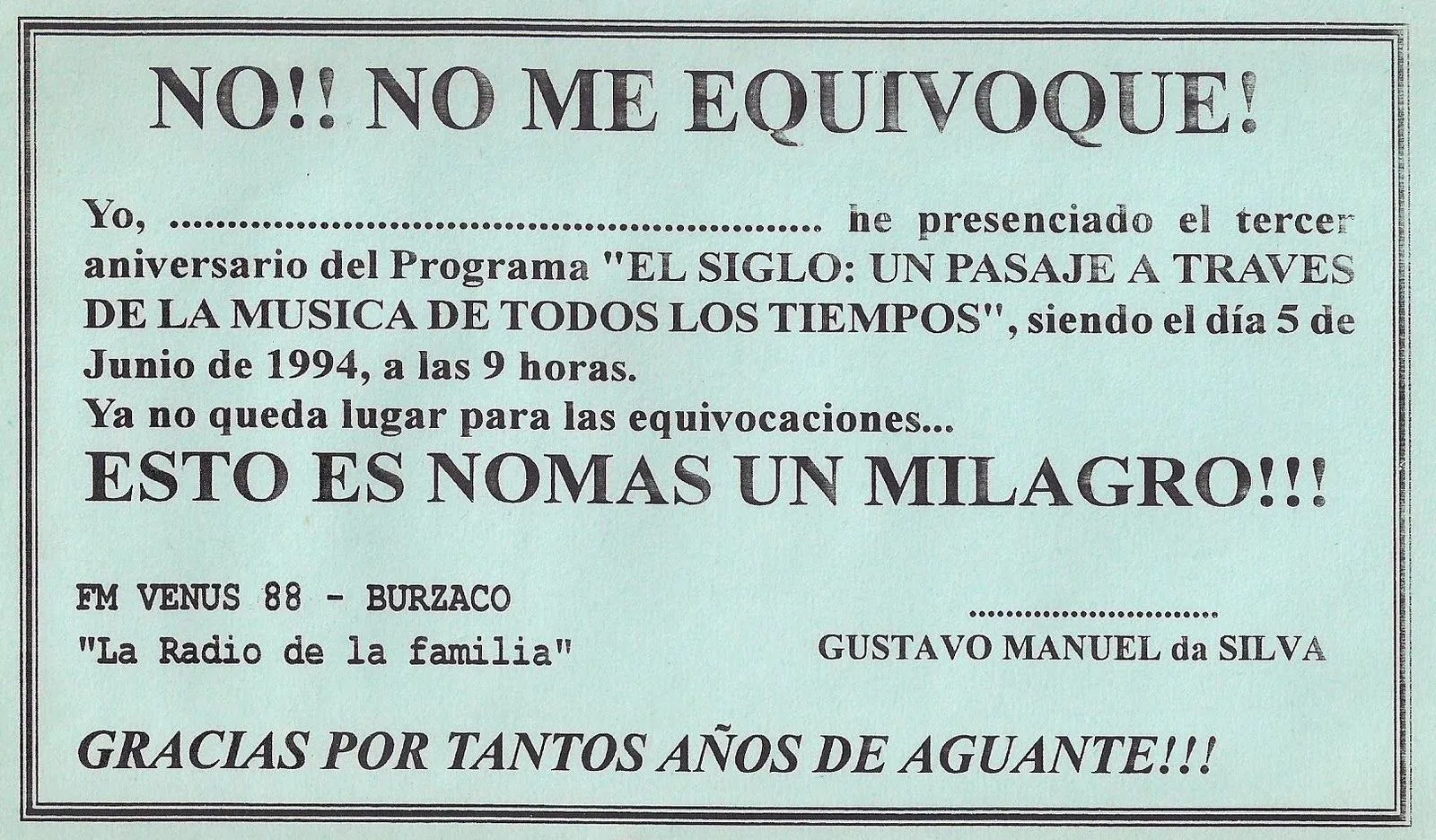 1991-EL SIGLO: 20° ANIVERSARIO-2011: DIPLOMA QUE LE FUE ENTREGADO A ... 1991-EL SIGLO: 20° ANIVERSARIO-2011: DIPLOMA QUE LE FUE ENTREGADO A ...