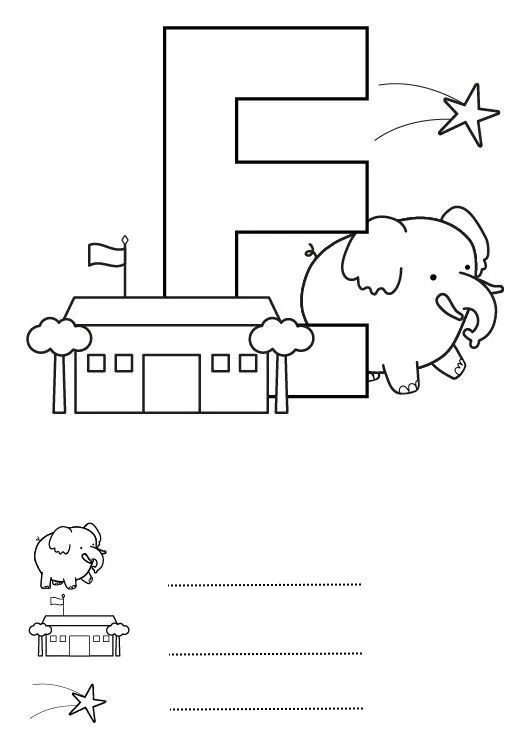 19933-4-letra-e-dibujo-para- ...