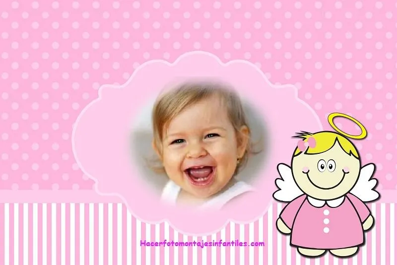 Fotomontaje de angelito para niñas | Fotomontajes infantiles Fotomontaje de angelito para niñas | Fotomontajes infantiles
