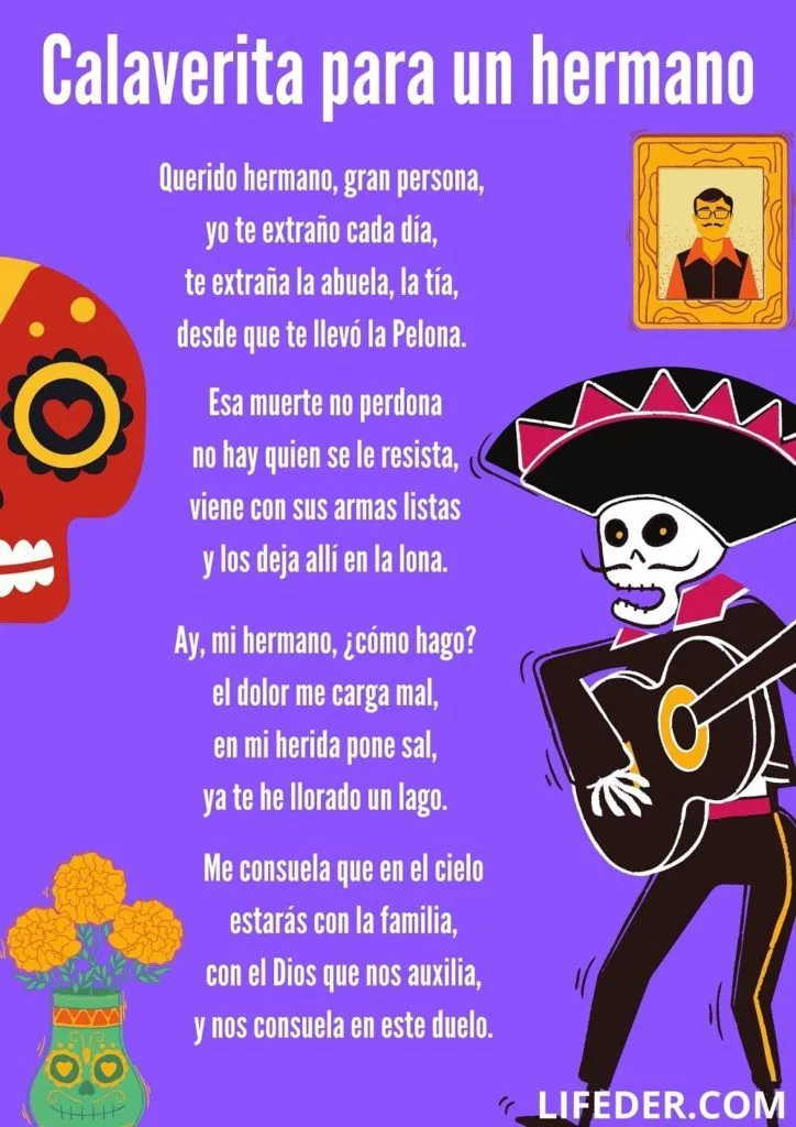 20 calaveritas literarias cortas para niños y maestros (con imágenes)