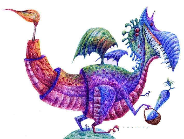 20. DRAGÓN DE COMPRAS. | TURCIOS ART. TURCIOS SHOP. turciosdibuja@