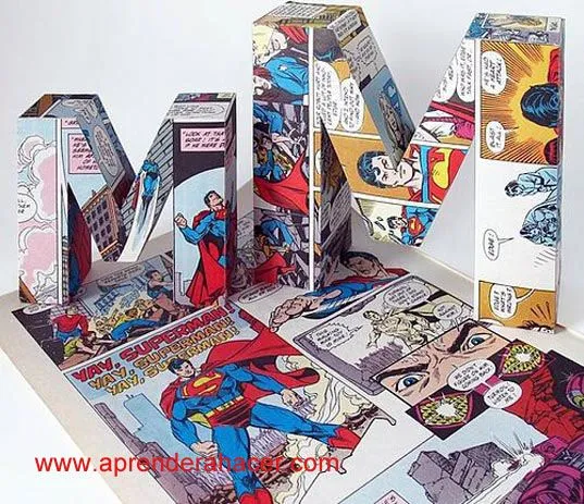 20 ejemplos de letras decorativas hechas con cartón y otros materiales