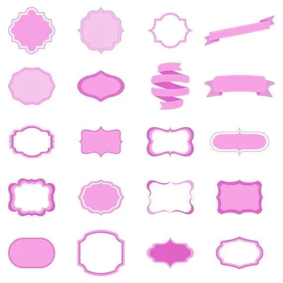 20 Etiquetas Digitales Rosa / Fondo Blanco / por DigitalNeeds 20 Etiquetas Digitales Rosa / Fondo Blanco / por DigitalNeeds