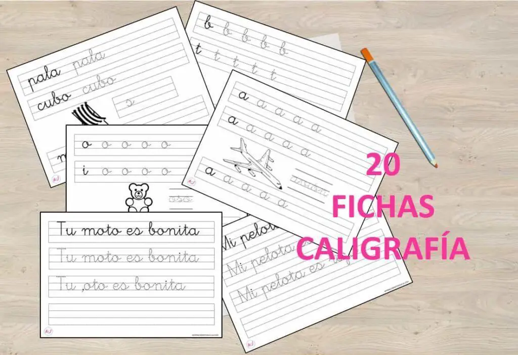 20 Fichas de caligrafía para imprimir - Aprendiendo con Julia 20 Fichas de caligrafía para imprimir - Aprendiendo con Julia