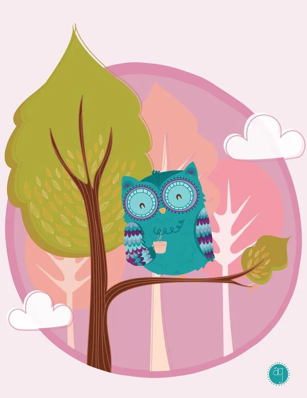 20 ilustraciones de búhos | 25Horas