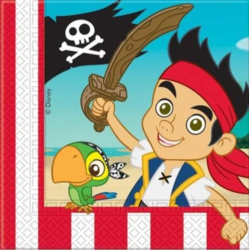 20 x Jake & the Neverland Pirates Party Paper Napkins Tableware ...