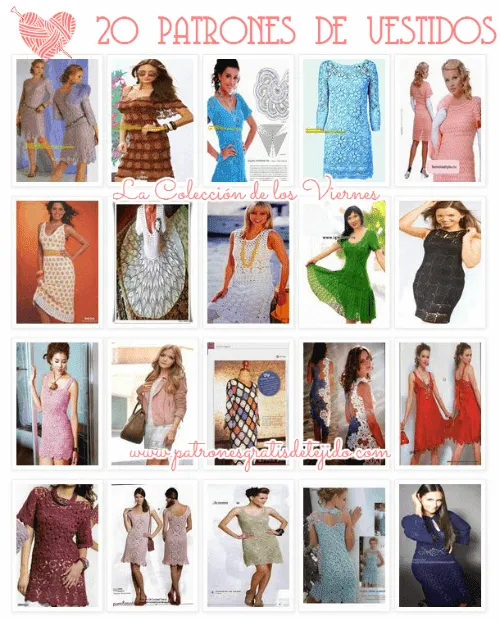 20 Patrones de Vestidos Tejidos - Colección de los viernes ... 20 Patrones de Vestidos Tejidos - Colección de los viernes ...