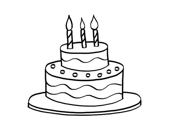 Torta de cumpleaños para dibujar - Imagui