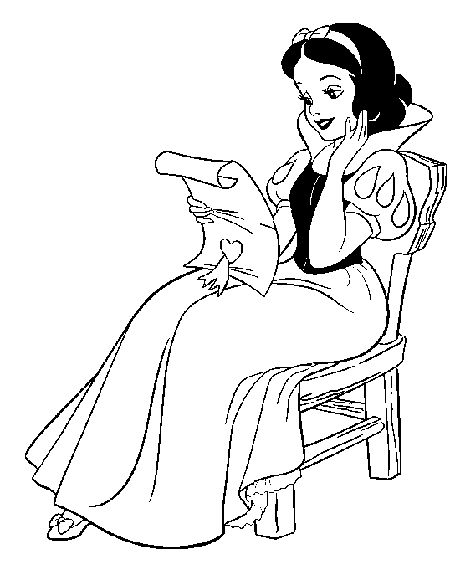 Blancanieves para pintar | Pinta y Colorea