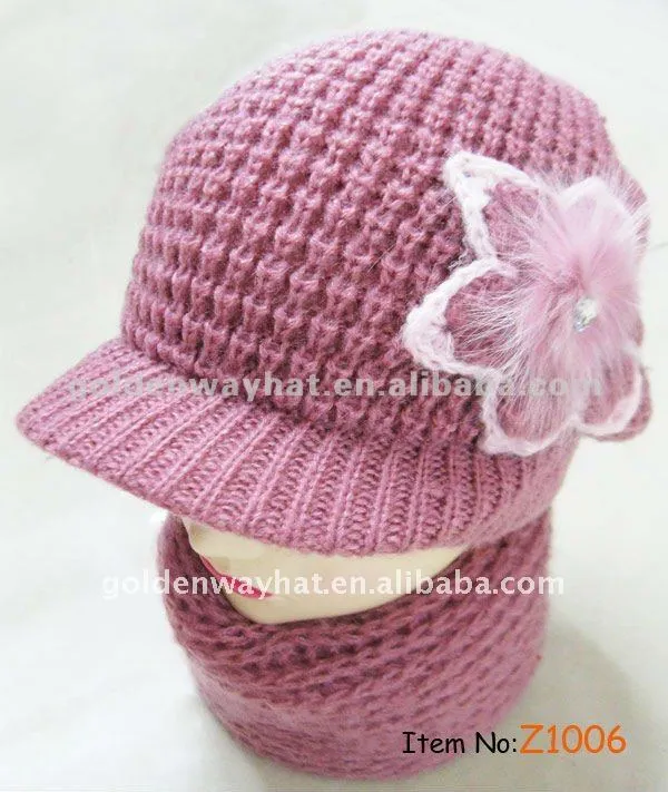 2012 mujeres de moda del sombrero del ganchillo para el invierno ...