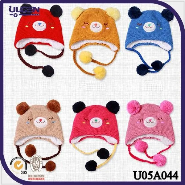 2013 gorro crochet animales oso con cuatro bolas gorro con ... 2013 gorro crochet animales oso con cuatro bolas gorro con ...