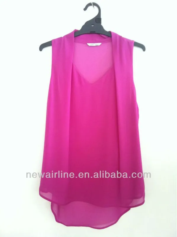 nuevo 2013 sin mangas de moda blusa de gasa-XL Camiseta ... nuevo 2013 sin mangas de moda blusa de gasa-XL Camiseta ...
