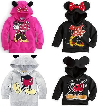 2013 ropa de bebé niños niñas boy suéter con capucha mickey minnie ...