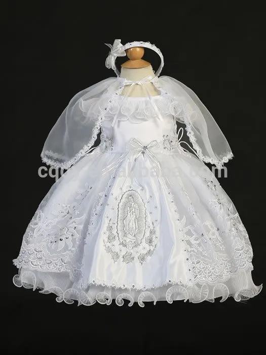 2014 Fomal White handmade smocked Christening Gown dress/Baptism ...