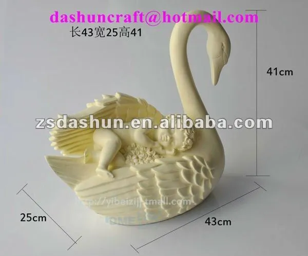2014 hermoso cisne de resina de aves casa&amp; recuerdo de la boda ...