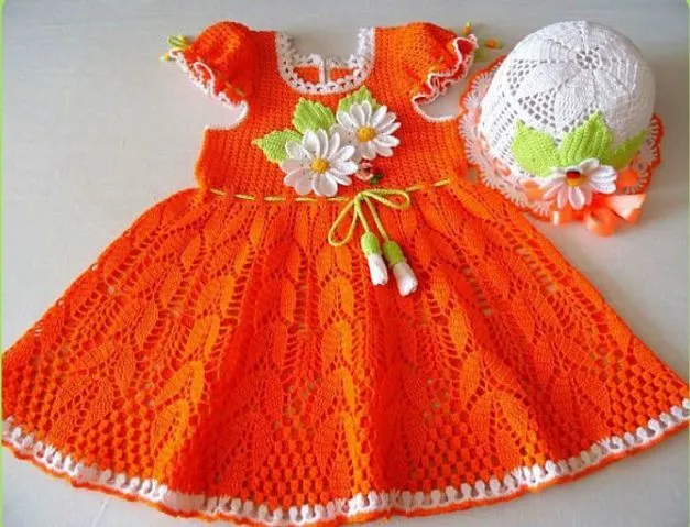 2015 bebé vestido hechos a mano vestido de crochet vestido recién ...