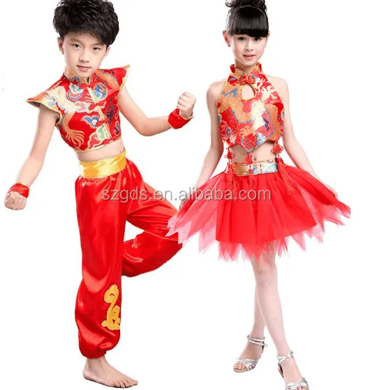 2015 chinos ventiladoresventiladores danza traje niños y niñas ...