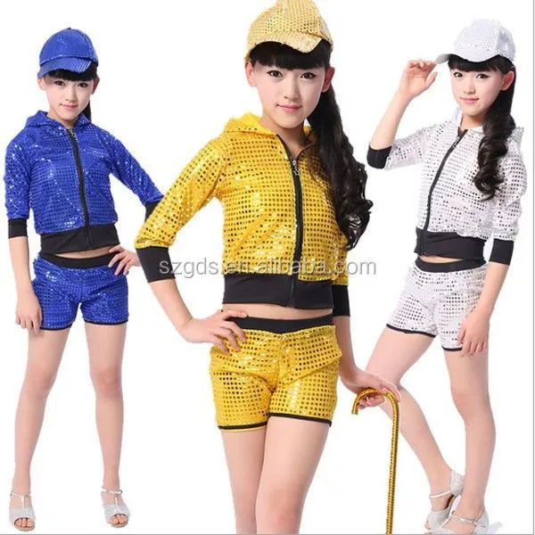 2015 nueva lentejuelas brillantes trajes de baile de Jazz Hip Hop ...