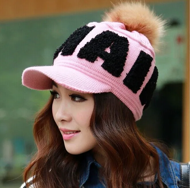 2015 otoño invierno mujeres de tejer moda viseras sombrero ... 2015 otoño invierno mujeres de tejer moda viseras sombrero ...