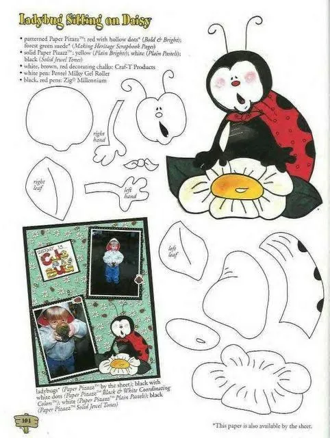 Mariquitas en foami moldes - Imagui