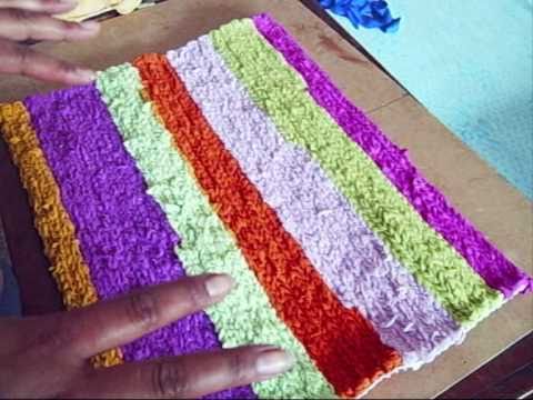 21. DIY ALFOMBRA (RECICLAJE DE ROPA) - YouTube