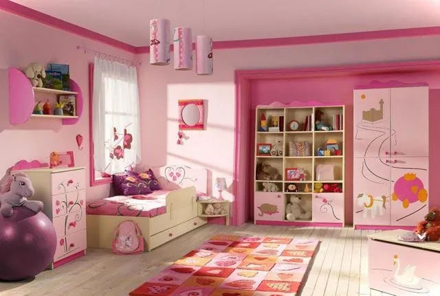 21 Preciosas Habitaciones para Niñas de color Rosa : Decorar tu ...