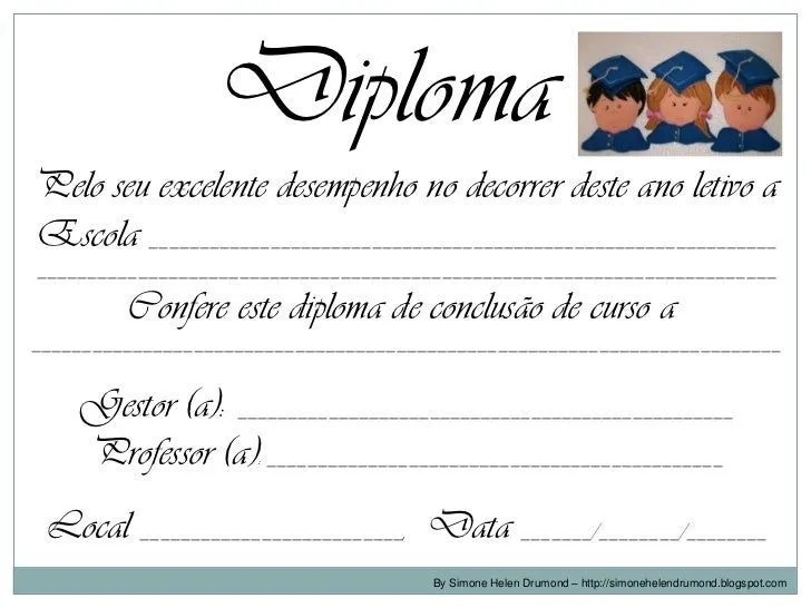 22 modelos de diplomas simone helen drumond