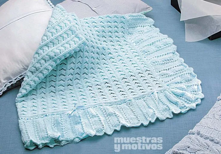 2,40€ #muestrasymotivos #bebe #tricot Con esta preciosa toquilla ...