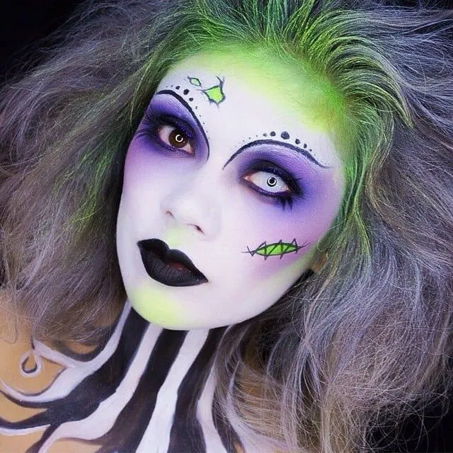 25 Ideas para tener un maquillaje aterrador en halloween