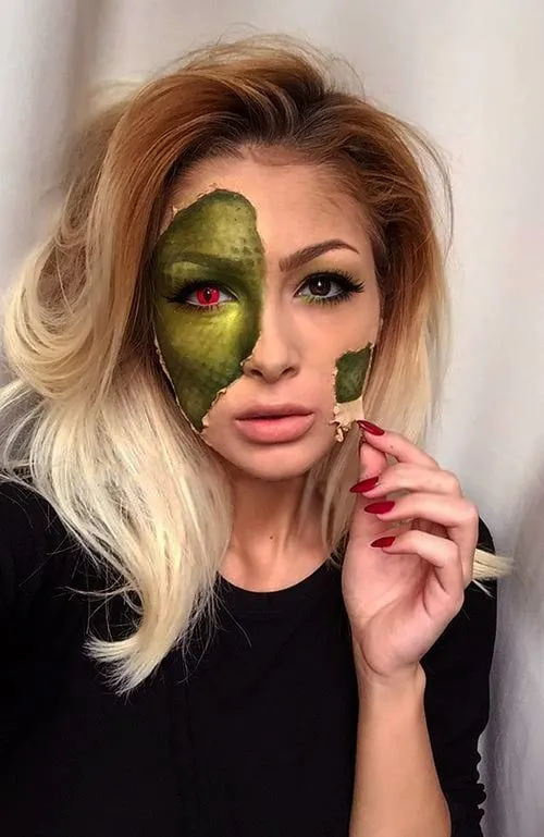 25 Ideas para tener un maquillaje aterrador en halloween
