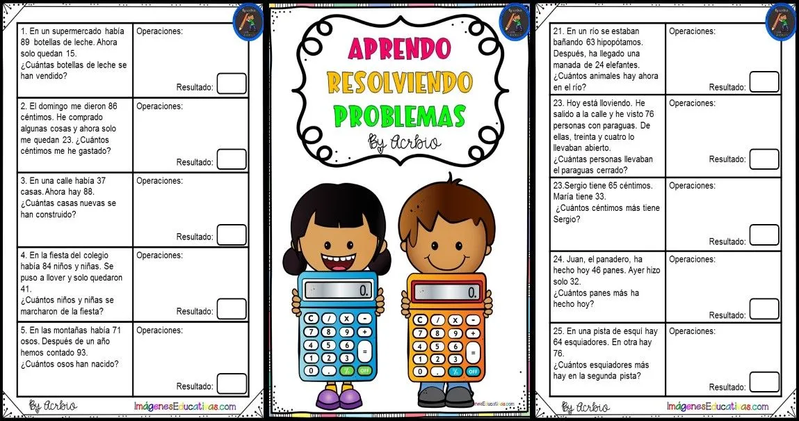 25 PROBLEMAS MATEMÁTICOS PARA PRIMARIA Y PRIMER GRADO – Imagenes Educativas 25 PROBLEMAS MATEMÁTICOS PARA PRIMARIA Y PRIMER GRADO – Imagenes Educativas