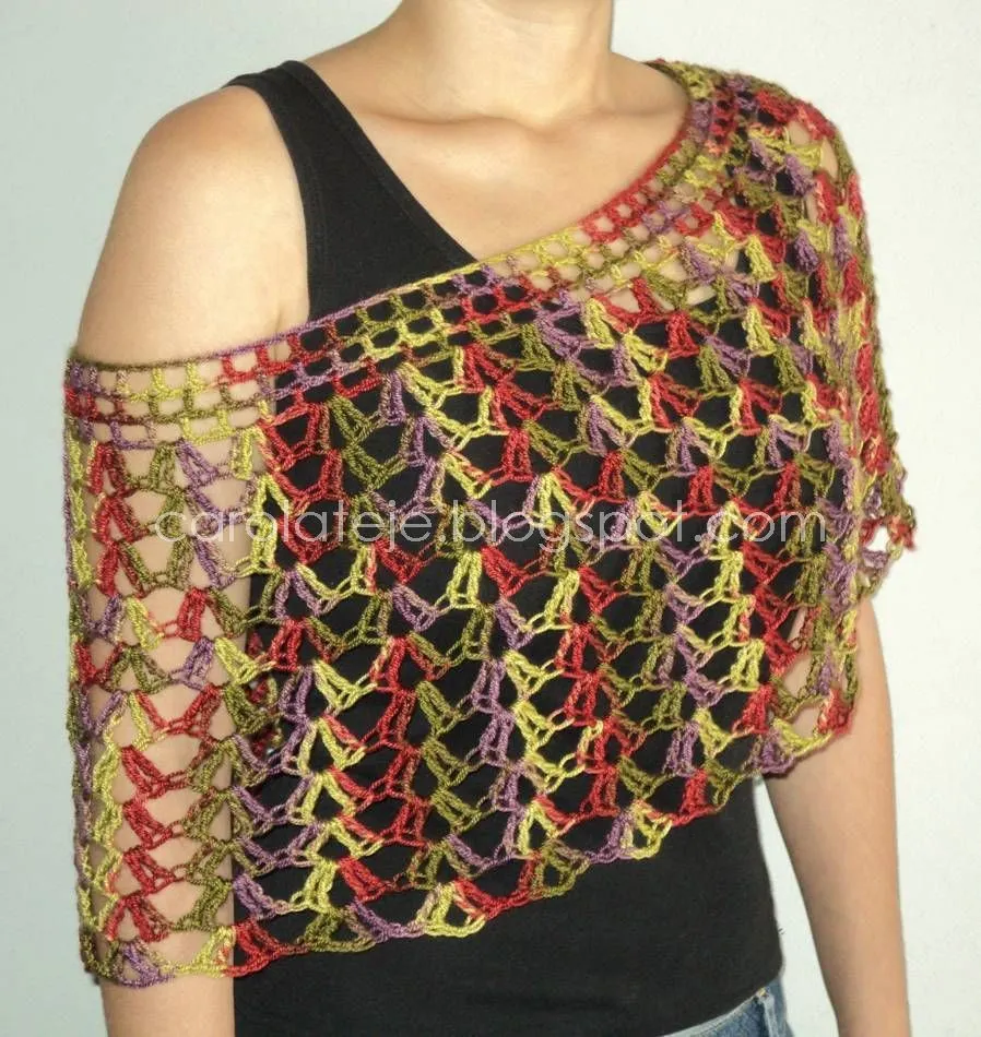 25º se vende poncho calado multicolor | CarolaTeje 25º se vende poncho calado multicolor | CarolaTeje