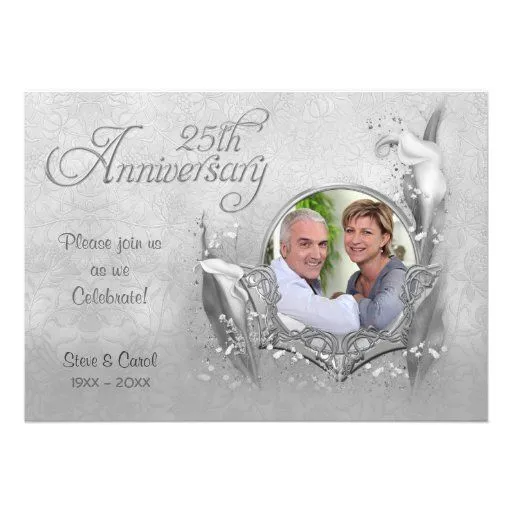 25to aniversario de boda de la cala de plata invitaciones ... 25to aniversario de boda de la cala de plata invitaciones ...
