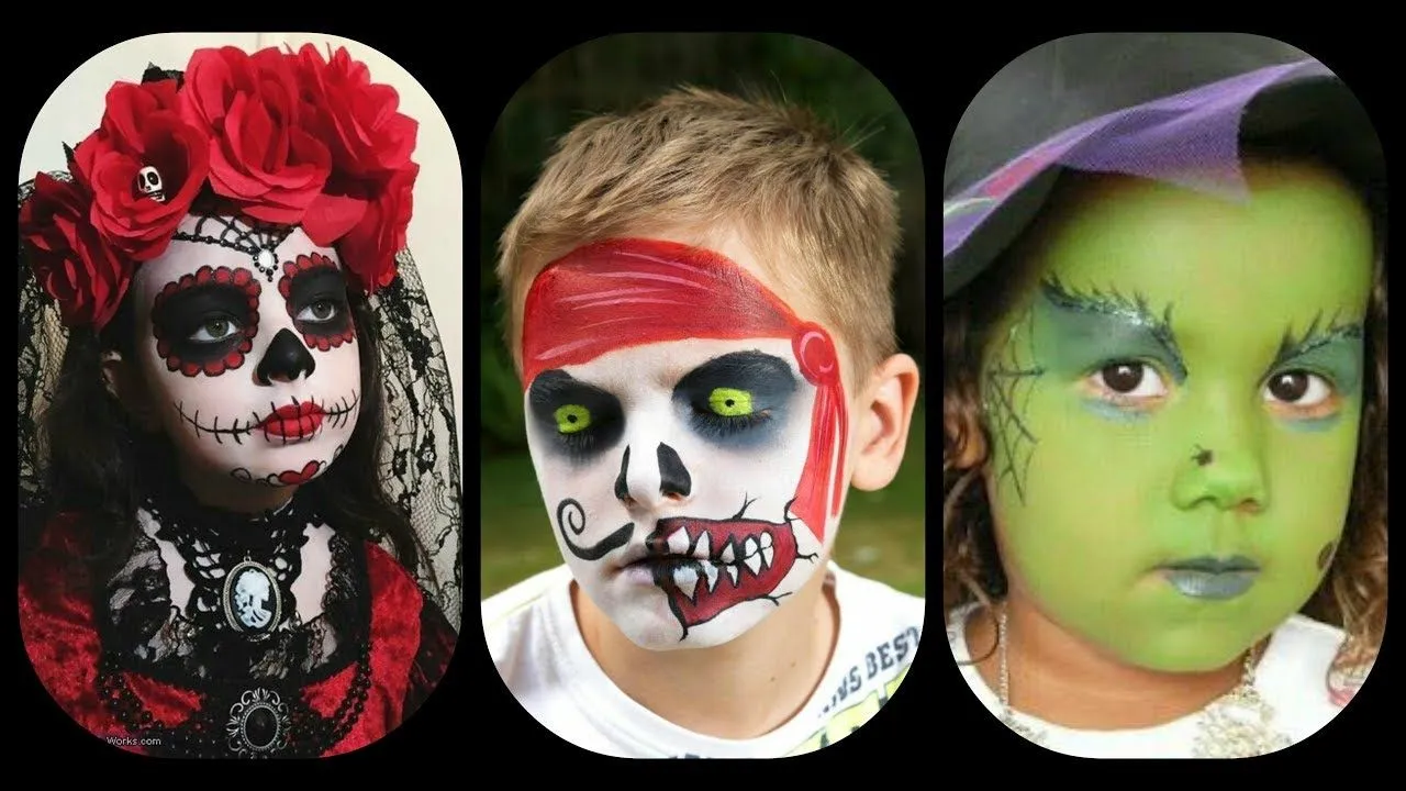 26 pintacaritas para Halloween|dia de muertos|maquillaje para disfraces infantiles makeup - YouTube 26 pintacaritas para Halloween|dia de muertos|maquillaje para disfraces infantiles makeup - YouTube