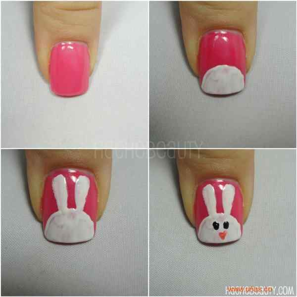 Uñas de adorables conejitos | Decoración de Uñas - Manicura y Nail Art