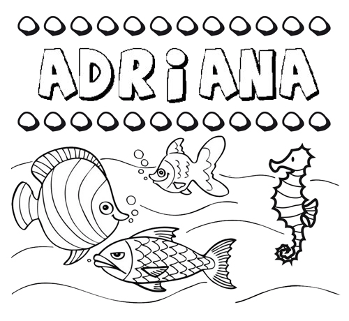 Dibujos de los nombres. Nombre Adriana para pintar, colorear e ... Dibujos de los nombres. Nombre Adriana para pintar, colorear e ...