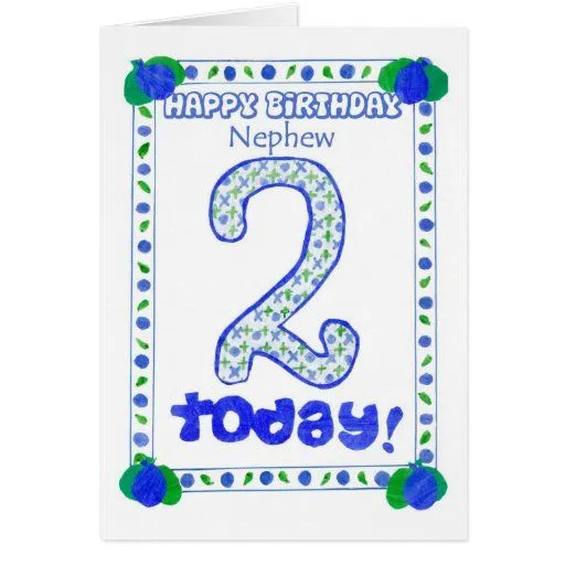 2do Tarjeta de cumpleaños para un sobrino de Zazzle. 2do Tarjeta de cumpleaños para un sobrino de Zazzle.