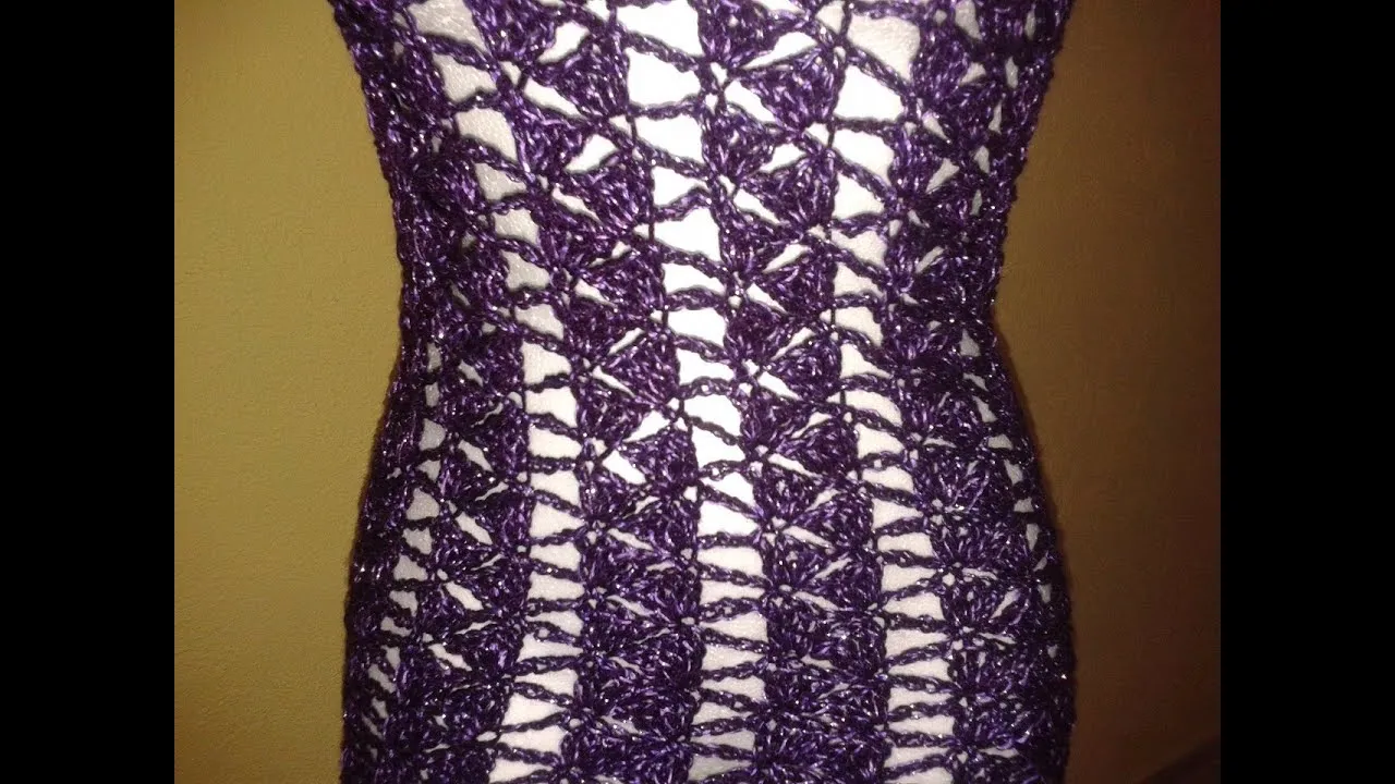 PARTE 1 DE 3: PUNTADA FANTASIA A CROCHET PARA BLUSA. (ABANICOS ... PARTE 1 DE 3: PUNTADA FANTASIA A CROCHET PARA BLUSA. (ABANICOS ...
