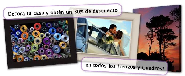 30% de descuento en Cuadros y Lienzos